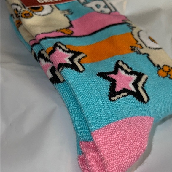 Angry Birds Crew Socks - Pink and Blue Stars and Stripes with Cute Tan Birds NWT - Picture 7 of 7